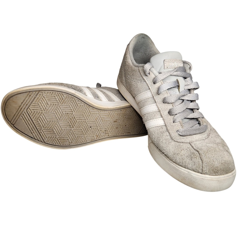 ADIDAS‎ Suede Sneakers Shoes Womens 7 Courtset Gray White Trainers